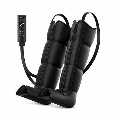 Leg Compression Massager, Full-Leg Compression Boots, Black Medium