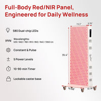 Red Light Therapy Panel for Body, 580Leds, Near‑Infrared Light Device