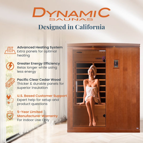 3 Person Low EMF Infrared Lighting Home Sauna