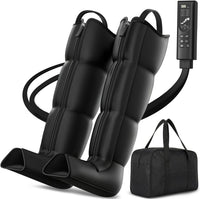 Leg Compression Massager, Full-Leg Compression Boots, Black Medium