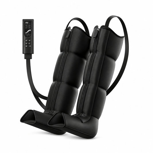 Leg Compression Massager, Full-Leg Compression Boots, Black Medium